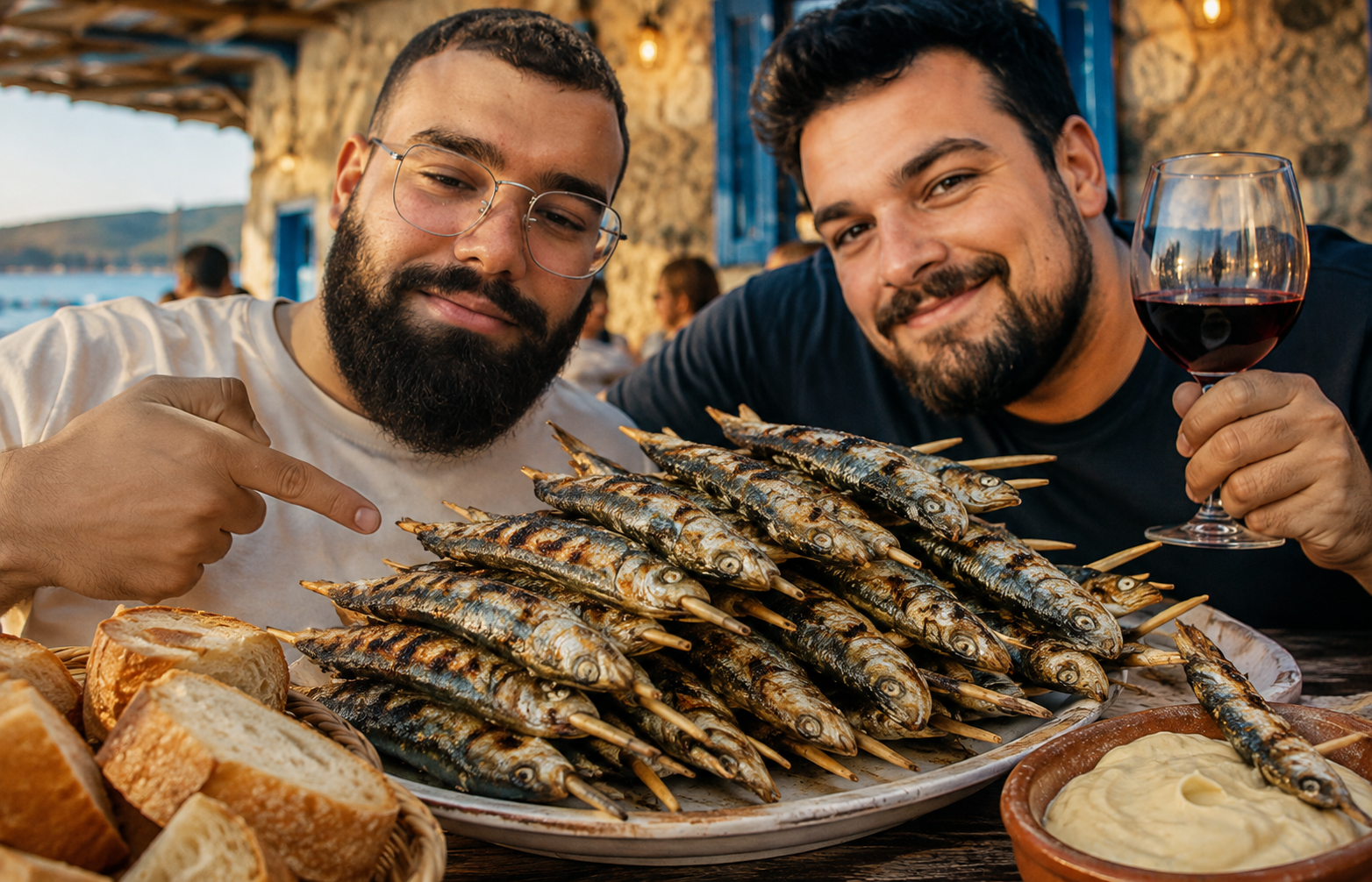 Pack Malagueño: espetos, alioli y pan